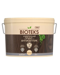 Антисептик Bioteks грунтовочный для дерева бесцветный 9 л Текс
