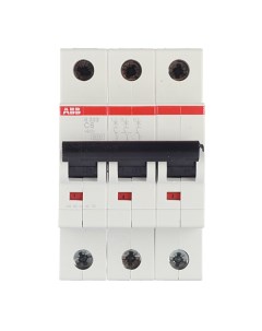 Автоматический выключатель S203 3P 6А тип C 6 кА 400 В на DIN рейку 2CDS253001R0064 Abb