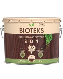 Антисептик Bioteks 2 в 1 декоративный для дерева бесцветный 9 л Текс