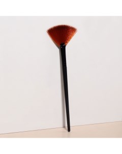 Кисть для макияжа веерная 16 5 1 см цвет черный Queen fair