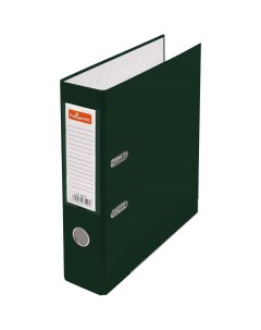 Папка регистратор а4 75 мм пвх металлическая окантовка карман на корешок собранная зеленая Calligrata