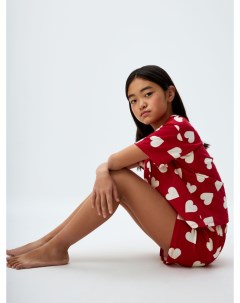 Трикотажная пижама с принтом для девочек Sela