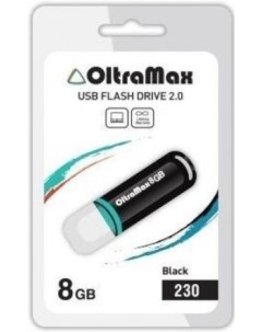 Накопитель USB 2 0 8GB OM 8GB 230 Black 230 чёрный Oltramax