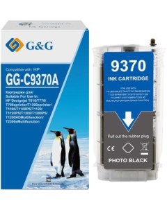 Картридж струйный GG C9370A фото черный 130мл для HP HP Designjet T610 T770 T790eprinter T1300eprint G&g