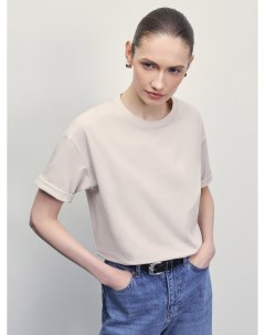 Базовая футболка из плотного хлопка Zarina