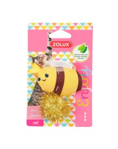 Игрушка с кошачьей мятой для кошек Счастливая пчела 9 5х2 5х см желто коричневая Zolux