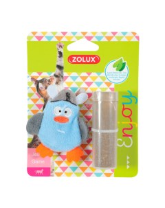 Игрушка с кошачьей мятой в комплекте для кошек Озадаченный пингвин 6х1х7 см голубая Zolux