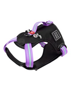 Шлея безопасная Waudog Nylon для собак металлическая пряжка фастекс M Фиолетовый Collar
