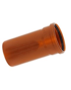 Труба канализационная наружная диаметр 110х1000х2 7 мм полипропилен рыжая Кубаньтехнопласт