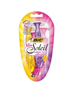 Станок для бритья Miss Soleil Color для женщин 4 шт одноразовые 931539 Bic