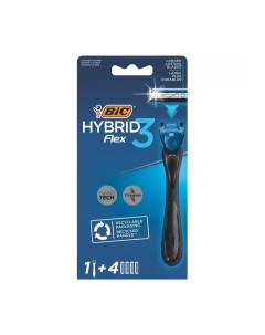 Станок для бритья Flex3 Hybrid для мужчин 3 лезвия 4 сменные кассеты 8930161 Bic