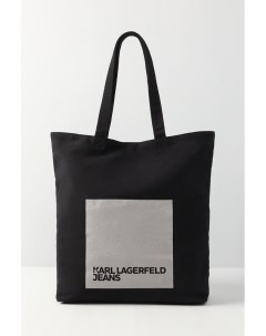 Холщовая сумка шоппер с логотипом KLJ Canvas Karl lagerfeld jeans