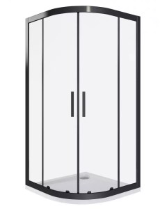 Душевой уголок Cofe 90х90 профиль черный стекло прозрачное Good door