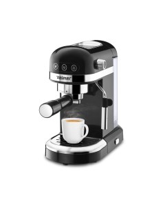 Кофеварка рожковая EXPRESSO ZCM7295 1 35 кВт кофе молотый 1 4 л ручной капучинатор черный серебристы Zelmer