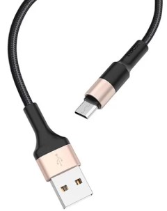 Кабель Micro USB USB 2 4A 1м черный золотой RA3 УТ000022076 Hoco