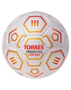 Мяч футбольный Freestyle Control р 5 бело оран серебристый Torres