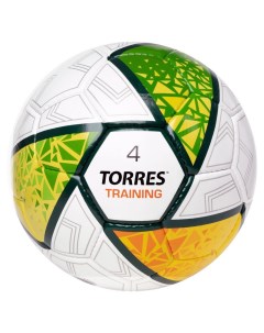 Мяч футбольный Training р 4 бело зелено серый Torres