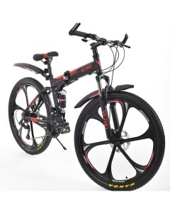 Велосипед складной TITAN год 2024 на рост 145 185 черно красный Vetro