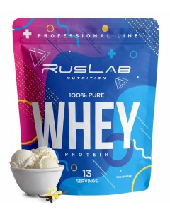 Сывороточный протеин Whey 100 Pure 416гр вкус ванильное мороженое Ruslabnutrition
