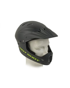 Велосипедный шлем Freeride DH FullFace Hot Shot X9 INMOLD 52 54см матовый черный Author