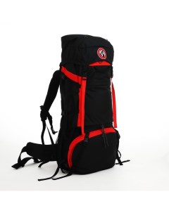 Рюкзак туристический 120 л отдел на шнурке 2 наружных кармана цвет чёрный красный Taif