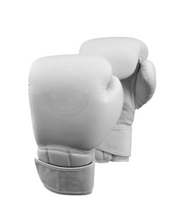 Боксерские перчатки TWS натуральная кожа WHITE 18 oz Revansh