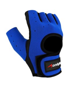 Перчатки спортивные размер М цвет синий чёрный Onlytop