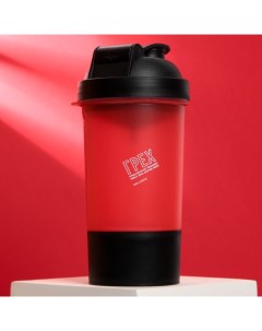 Шейкер спортивный Грех красно черный с чашей под протеин 500 мл 7091076 Sima-land