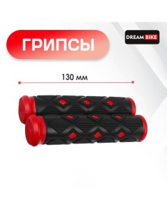 Грипсы 130 мм цвет чёрный красный Dream bike
