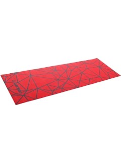 Коврик для фитнеса и йоги PVC красный с принтом Larsen