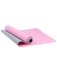 ONLYTOP Коврик для фитнеса и йоги ONLYTOP 183 х 61 х 0 6 см цвет серый розовый Onlitop