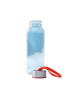 Бутылка для воды стеклянная Лидо 300 мл h 17 см цвет ремешка МИКС Nobrand