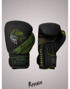 Боксерские Перчатки WOLF BLACK KHAKI 16 унций из искусственной кожи Revansh