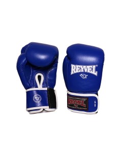 Перчатки боксерские кожа синий 12 oz Reyvel
