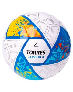 Мяч футбольный Junior 4 р 4 бел жел голубой Torres