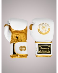 Боксерские Перчатки PRO WHITE GOLD 12 унций из натуральной кожи Revansh