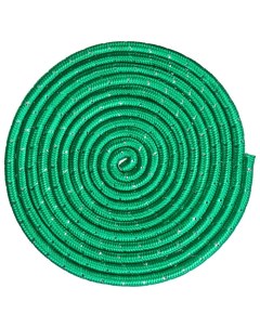 Скакалка для гимнастики 3 м с люрексом цвет зеленый Grace dance