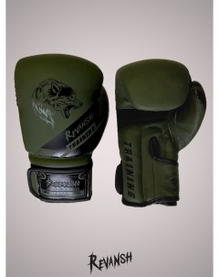 Боксерские Перчатки WOLF KHAKI BLACK 14 унций из искусственной кожи Revansh