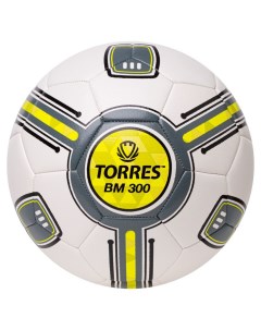 Мяч футбольный BM 300 р 4 бело серо желтый Torres