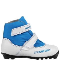 Ботинки лыжные детские comfort Kids цвет белый лого синий N размер 29 Winter star