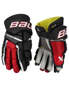 Перчатки хоккейные Supreme M3 S23 INT 1061901 12 черный красный Bauer