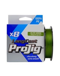 Шнур X8 Long Cast 0 18 мм тест 14 0 кг длина 100 м цвет хаки Projig