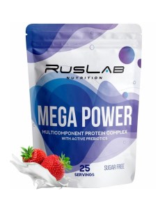 Протеин Mega Power Клубника со сливками 800 г Ruslabnutrition