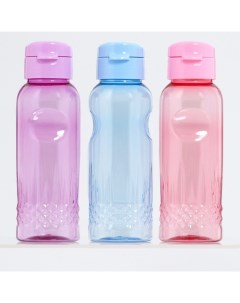 Бутылка для воды Флорес 650 мл 4 7 х 22 х 7 см микс Nobrand