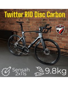 Велосипед R10 Disc Carbon 2024 9 8 kg 700х25с 22 скорости 54 см цвет черный Twitter