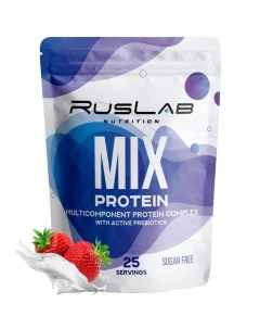 Протеин MIX Protein Клубника со сливками 800 г Ruslabnutrition