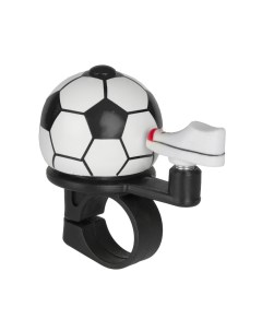 Звонок велосипедный алюминий пластик мини D38мм футбол черно белый Nobrand