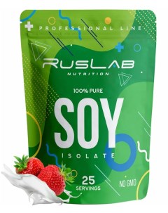 Протеин SOY Isolate 100 800 гр клубника со сливками Ruslabnutrition