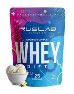 Протеин Whey Diet superfood complex 800 гр ванильное мороженое Ruslabnutrition
