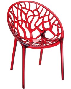 Кресло прозрачное Crystal Красный Reehouse